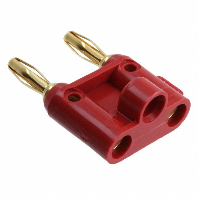 Pomona 4892-2 Double Banana Plug Stackable 15A Brass Gold Plated Red (Qty. 10)