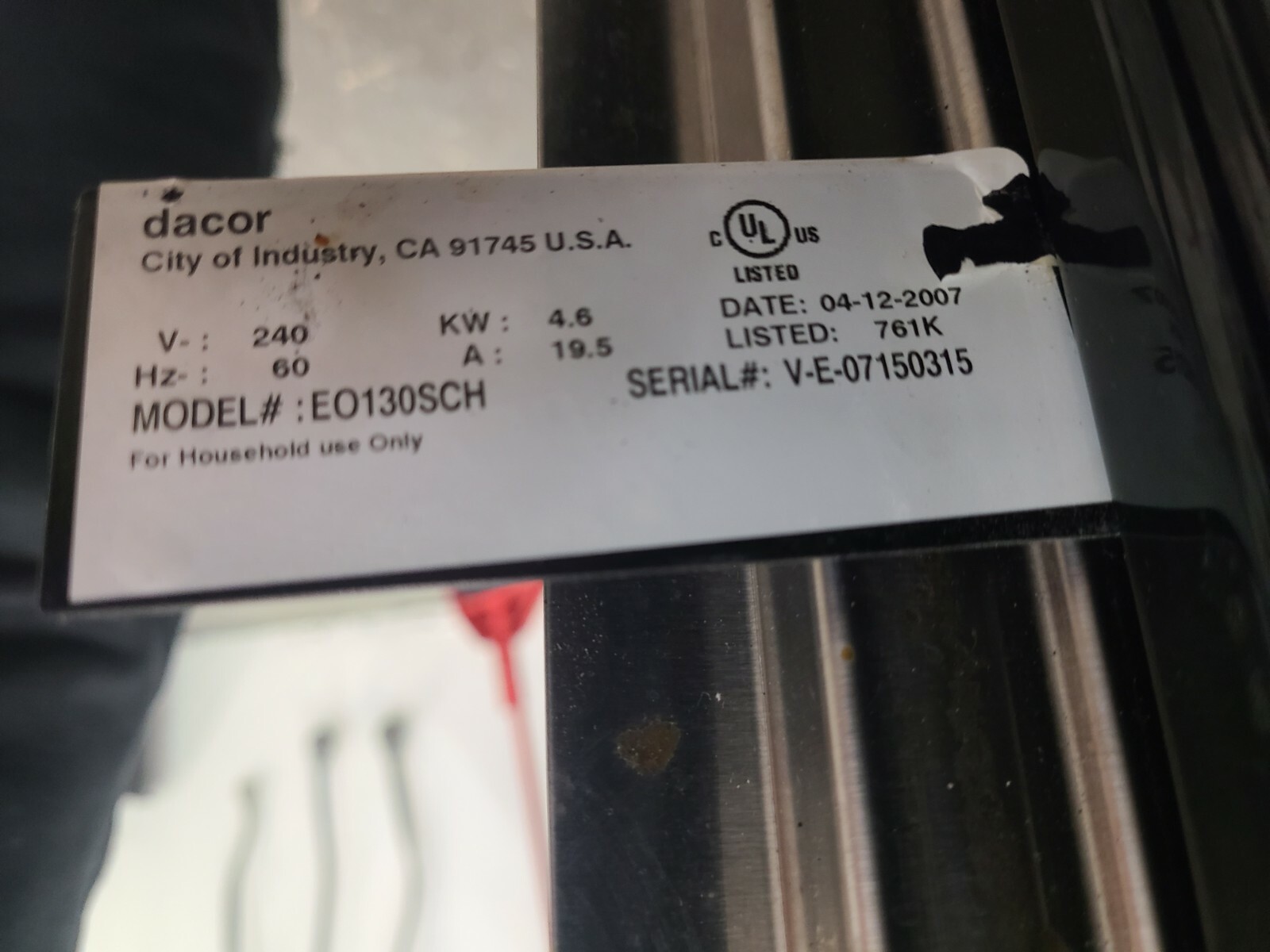 Genuine DACOR Single Oven, Relay Board 101559 eBay