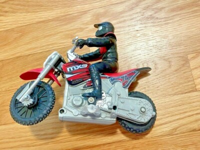 JAKKS Pacific MXS Motocross Bike Rider Toy Red Black #74 JAKKS Pacific MXS Motocross Bike Rider Toy Red Black #74