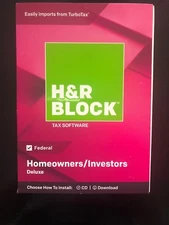 H&R Block 2018 Homeowners/Investors Deluxe, Federal only NEW