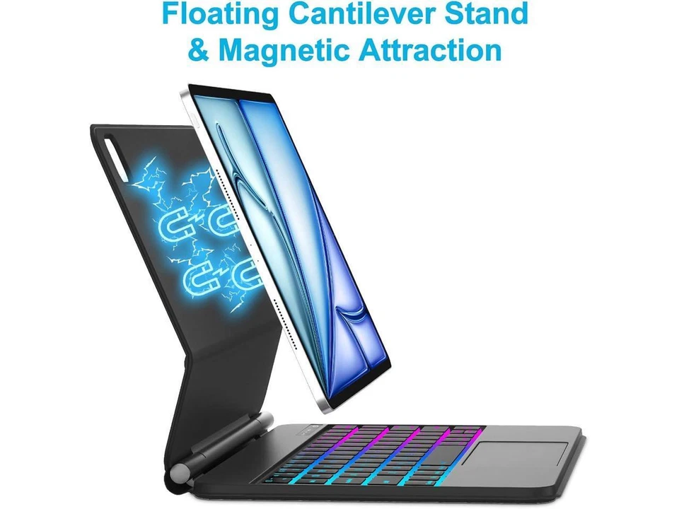 Magic Keyboard Case for iPad Air 13 inch M3 M2 iPad Pro 12.9 2022 2021 2020 2018 - Image 4 of 4