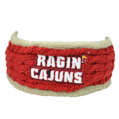 NCAA Louisiana Ragin Cajuns H348Z Ear Band Headband Winter Warm Red Fleece 