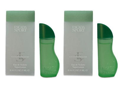 2 pack Escada Sport Country Weekend eau de Toilette 5mL Travel Mini Splash HTF