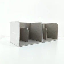 Caraway Food Storage Bin Holder Organizer Gray Cabinet Canvas Set of 2