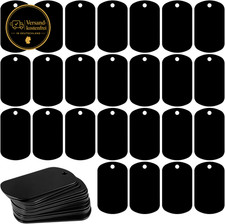 25 Aluminiumgravur Rohlinge Dog Tags f&uuml;r Lasergravur, Blanko, 5x3cm
