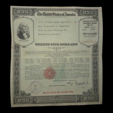 World War II U. S. War Savings Bond - $25 Den...