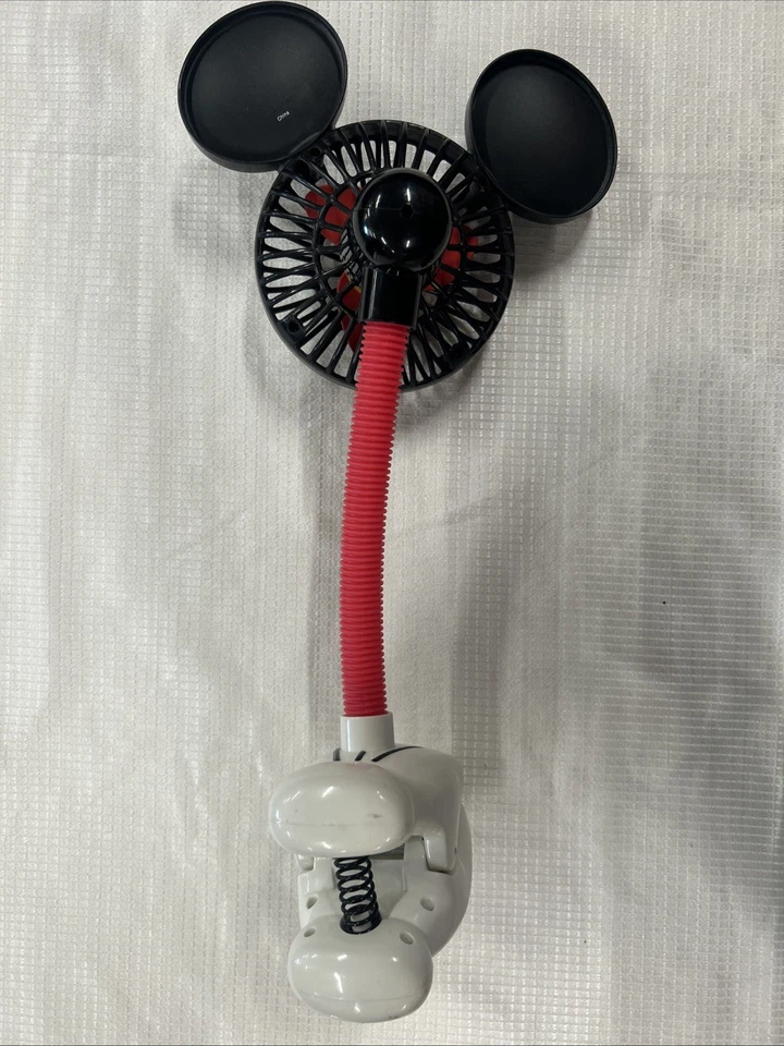 Mini orejas de Mickey vintage con clip para cochecito Disney 14 pulgadas probado y funciona Foto 3 de 3