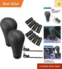 5 Speed Shift Knobs - Luxurious Leather Design Easy Installation 2pcs