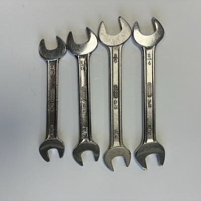 4 Pc Gedore SAE Open End No. 12 Wrench Set Drop Forged