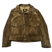 Belstaff Charlie Suede Zip Biker Jacket Men's 42 ASO Chris Evans Ghosted RARE