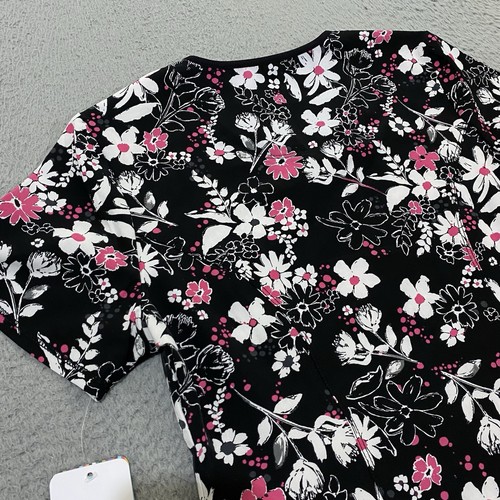 Cherokee Infinity Scrub Top Women's Small Multicolor Floral CK608 NEW - Picture 6 of 14