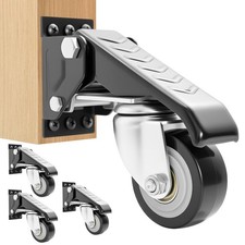 Pack of 4 Workbench Caster kit 300KG Capacity Heavy Duty Retractable Caster
