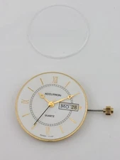 Bulova Accutron Cal.263310 Quartz Day Date watch movement With Crystal Works