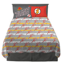 The Flash "Speed Force" Kids Microfiber Sheet Set-W159989553578