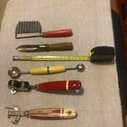 Vintage Can Opener, Knife Sharpener, Picker, Crinkle Cutter, Melon Cutter — photo 3