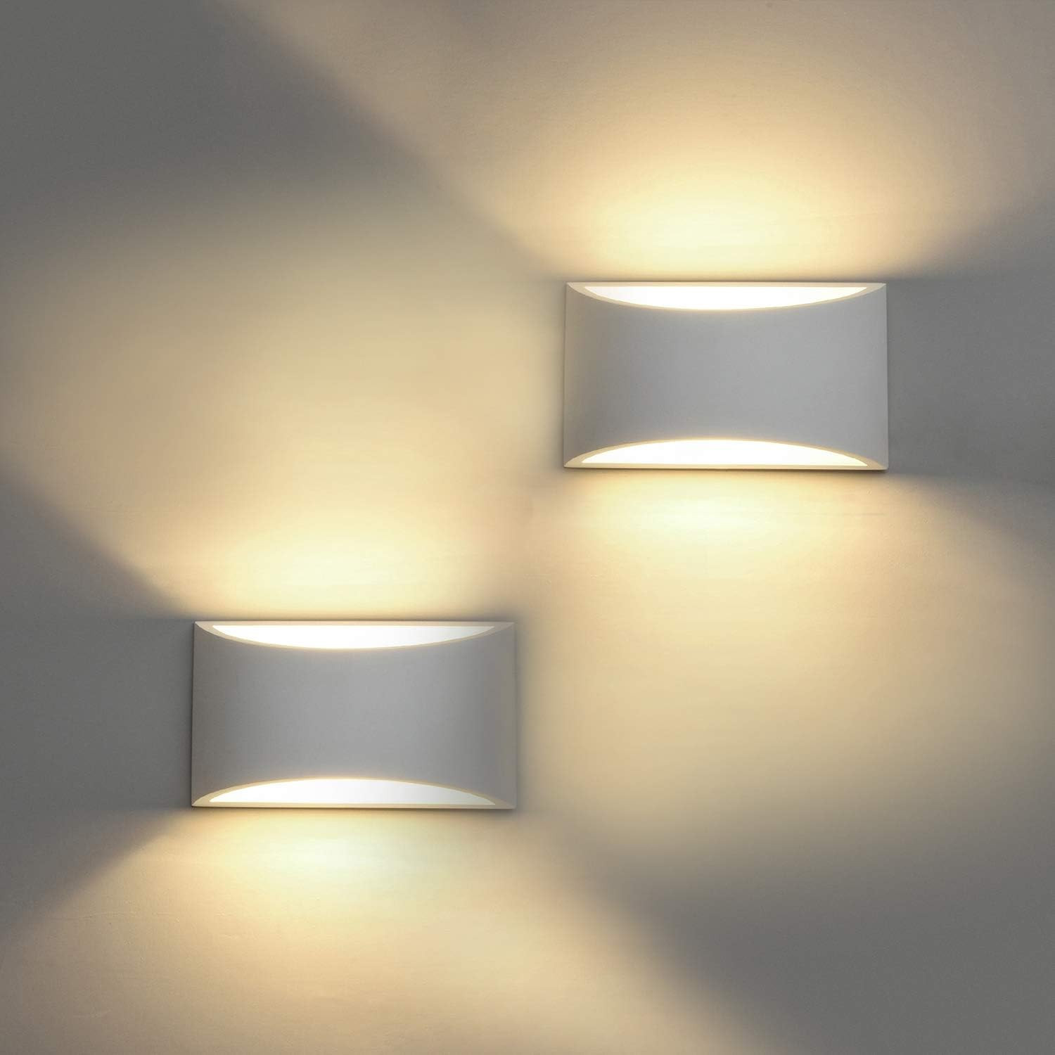 Lampada Parete Gesso LED 7W - Applique Interno Moderna Facile Montaggio