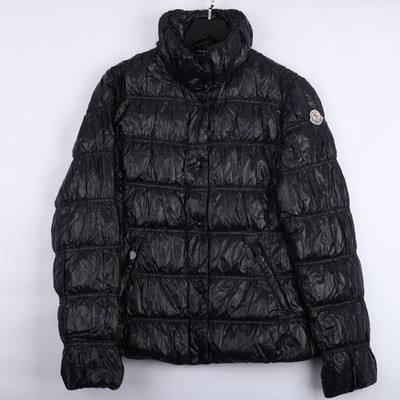 Moncler Women's Black Full-Zip High Neck Quilted Down Puffer Jacket Size M/L