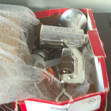 PORKERT 8 Manual Meat Grinder Clamp-On Silver Metal Mincer 1 Setting 1.9kg