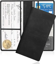 Car Registration & Insurance Holder PU Leather Glove Box Organizer