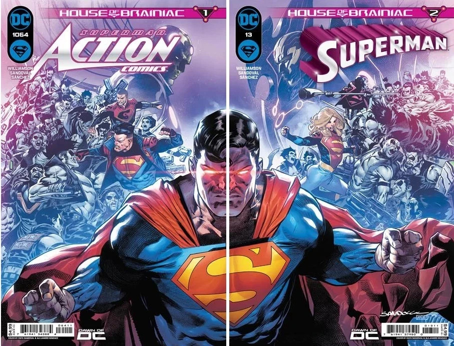 ACTION COMICS 1064 SUPERMAN #13 RAFA SANDOVAL CONNECTING VARIANT SET  DC NM