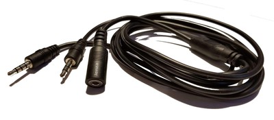 ienza  Party Chat Link Adapter Cable Wire for Xbox One, Black 