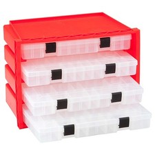 Red Plano 4 Carton Stowaway Organiser Rack