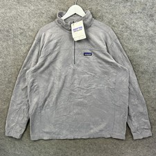 Patagonia Fleece Mens XL Grey Micro D Pullover Jacket 1/4 Zip Top Hiking BNWT