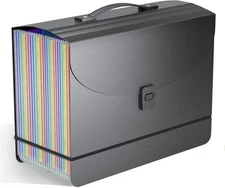 25 Pockets Expanding File 17.7 inches x 13.03 x 9.25 inches, Matte 