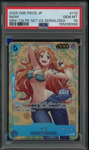 2025 ONE PIECE JAPANESE MINI-TIN  SET VOL.2 #112 NAMI SERIALIZED #0331 PSA 10