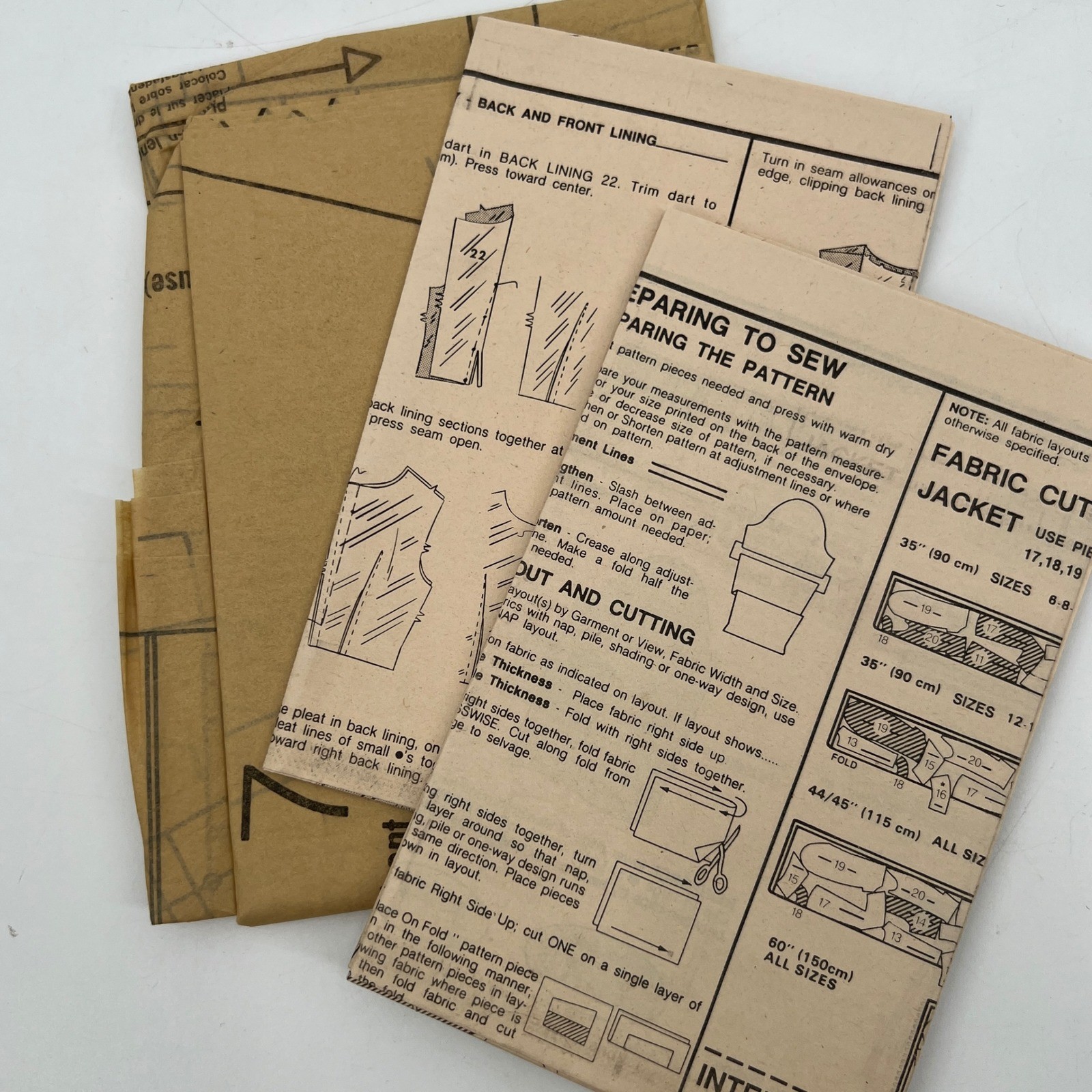 Vogue Paris Original Nina Ricci Pattern 1322 80s Size 12 Jacket Skirt & Blouse