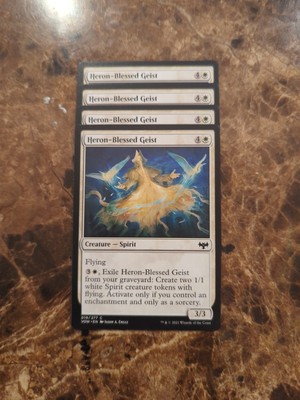 (4) Heron-Blessed Geist *PLAYSET* Innistrad: Crimson Vow Regular NM MTG