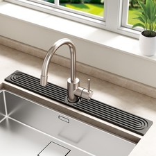 Stone Faucet Mat for Kitchen Sink - Quick Dry Diatomite Sink Splash Guard, Pr...
