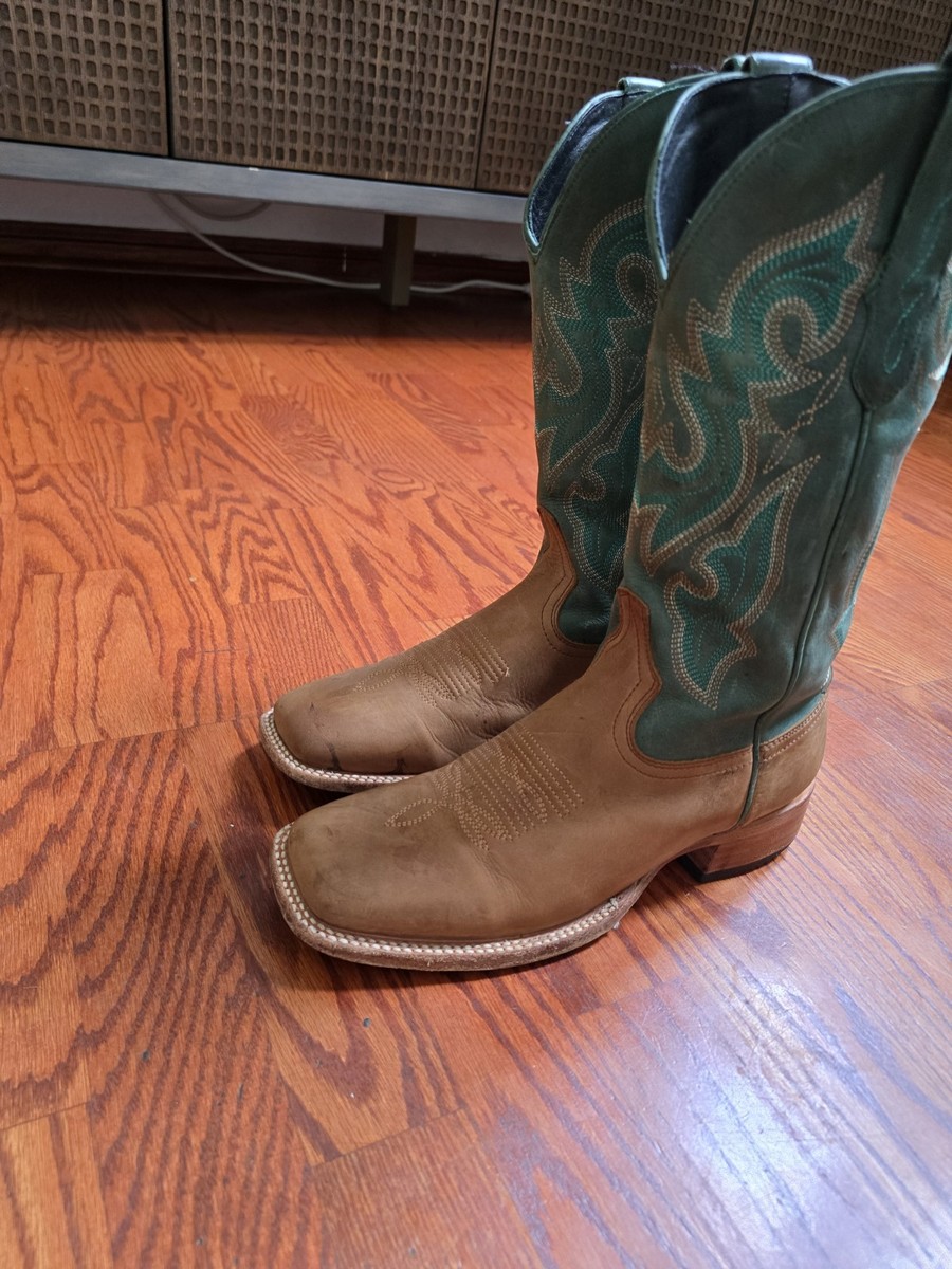 JB Dillon Reserve Brown Turquoise Leather Western Boots Men 7.5 Or Womens 9 Jb dillon western boots - Gem main image 3