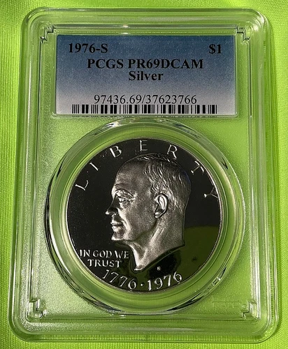 1976-S Bicentennial Silver Ike Dollar PCGS PR69DCAM - 40% Silver Proof Dollar