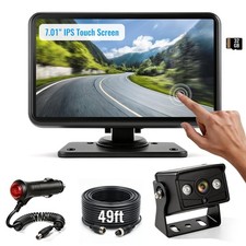 7" Touchscreen DVR System with Wired Backup Camera - 20G Vibration Proof