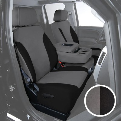 For Toyota Tacoma 95-00 Canvas 1st Row Charcoal w Black Custom Seat Covers