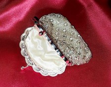 Geldbörse Strass Art Deco Stil Portemonnaie Pochette Vintage für  Abend - Tasche