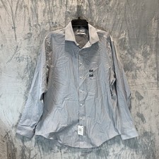 Calvin Klein Men's Button Up Shirt XL Steel  Slim Fit Stretch Smoky Gray 17 34