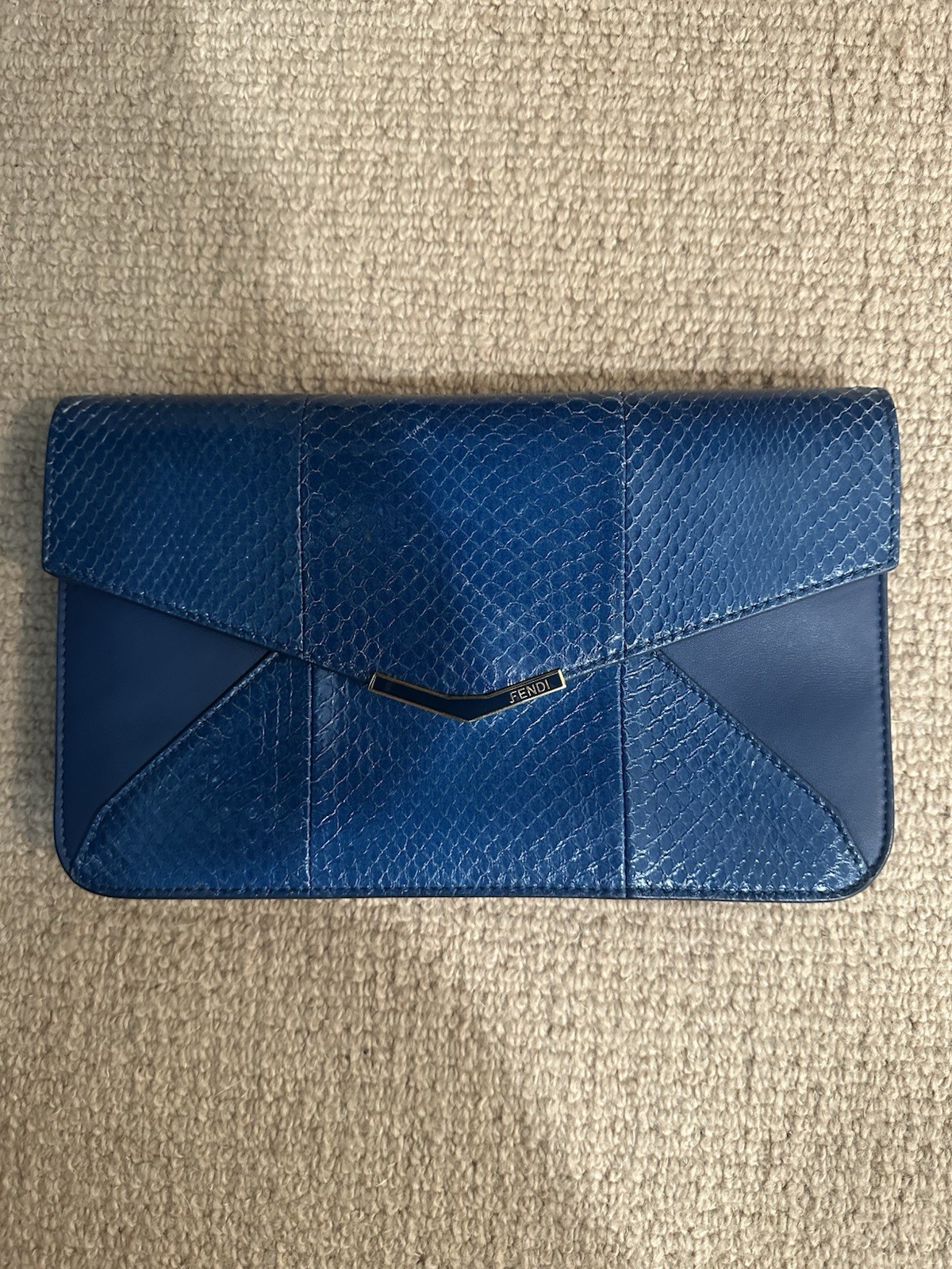 Fendi Python Envelope Clutch - image 2