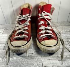 Vintage Converse All Star Red High Top 90s Chuck Taylor Unisex Men s 5 Women s 7