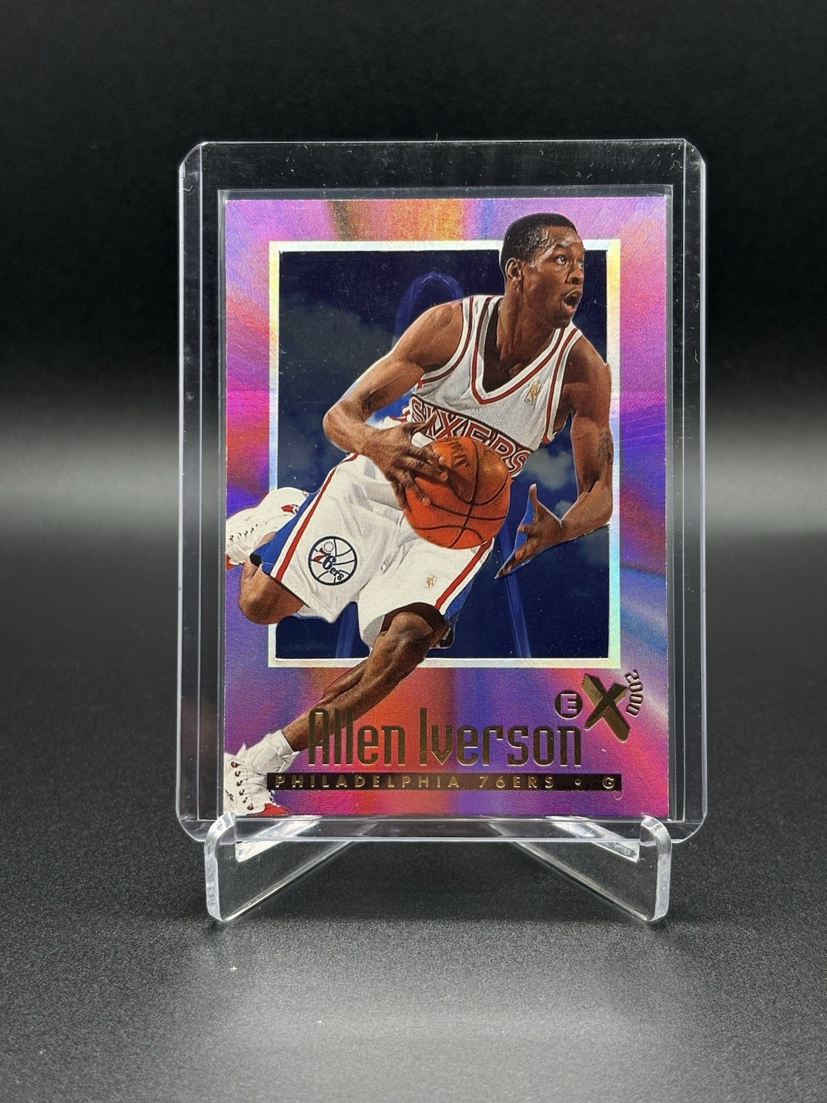 1996-97 SkyBox E-X2000 #53 Allen Iverson RC Rookie Philadelphia 76ers HOF