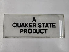 12"x4.75" Reverse Painted On Glass Sign Reading A Quaker State Product.
