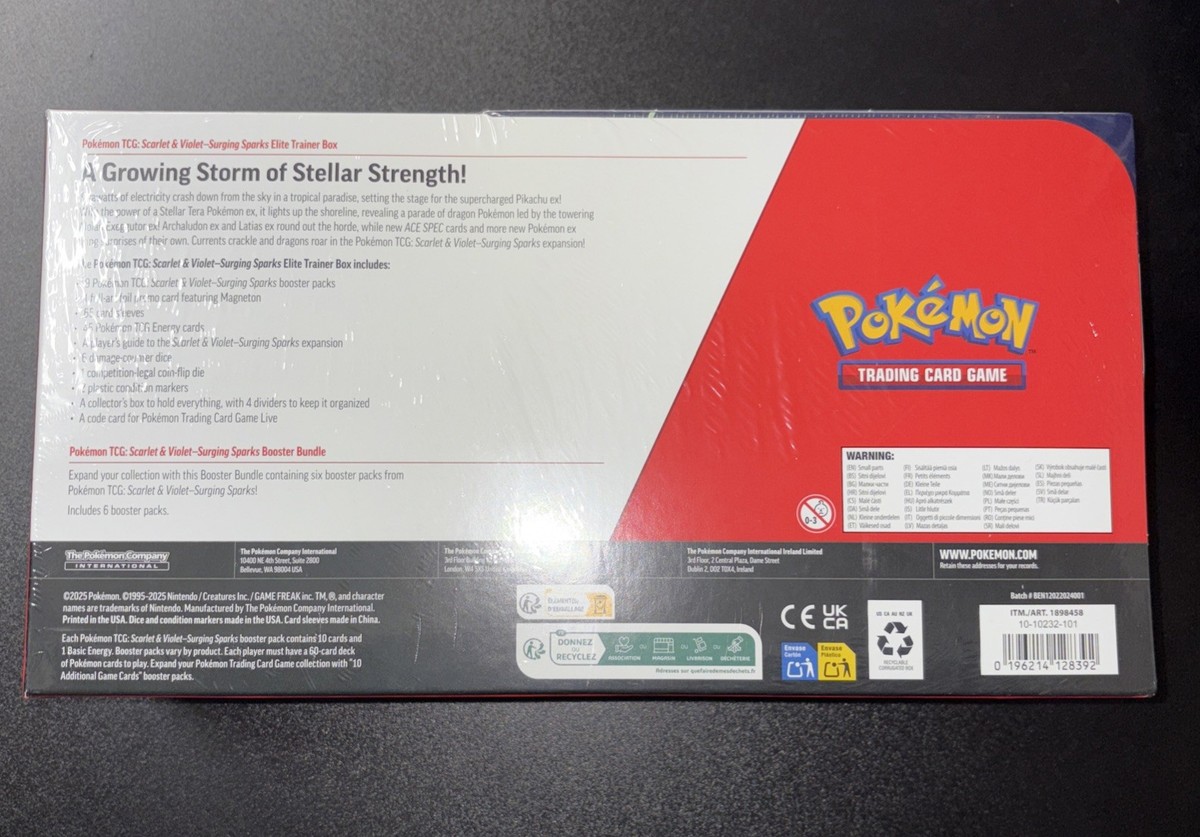 Pokémon Surging Sparks ETB + Booster Bundle Costco (Sealed) | eBay
