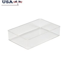 Small Rectangular Drawer Organizer Clear Office Bathroom Vanity Jewelry Desk New