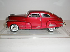 1948 Chevy Aerosedan Fleetline 124 Metallic Dark Red 73266 In Clear Case 1948 Chevy Aerosedan Fleetline 124 Metallic Dark Red 73266 In Clear Case