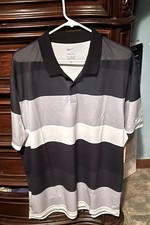 Mens XL Nike Victory  Dri Fit Golf Polo In Black 