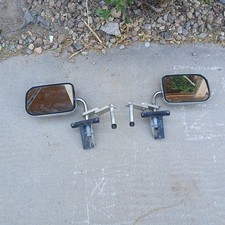 Pair 2 Vtg Truck Van Side Mirrors 1980s Chevy Chevrolet Gmc Square Body