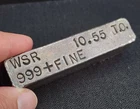 Vintage WSR (Western States Refining) 10 oz Class Silver Ingot Bar - Dark Toner!
