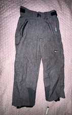 32 Degrees Heat Kids Snow Pants Gray Herringbone Insulated Water Resistant 7/8