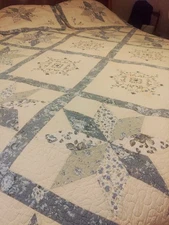 KASENTEX 100% Cotton Luxurious Patchwork Bedspread Embroidery Coverlet Quilt...